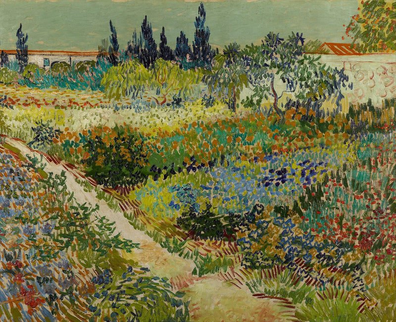 Blomstrende have med sti - Vincent van Gogh