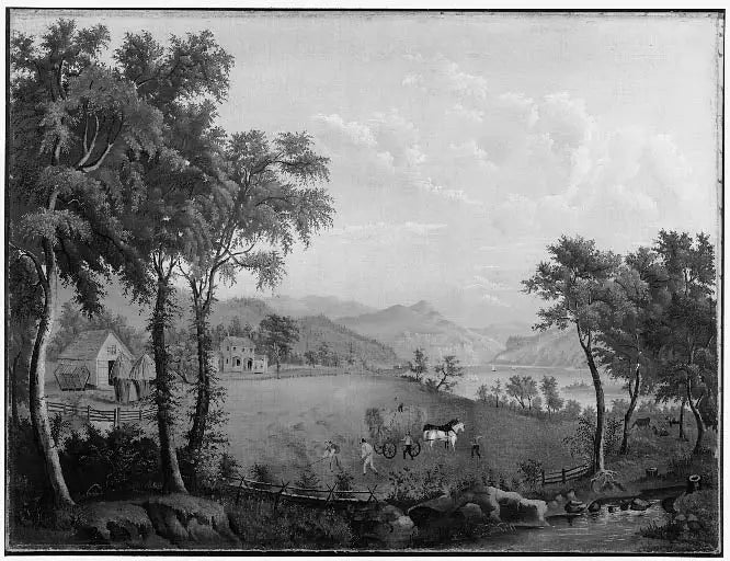 Paysage d’été: fenaison (après la récolte américaine) - Jasper Francis Cropsey - Alpha Reproduction