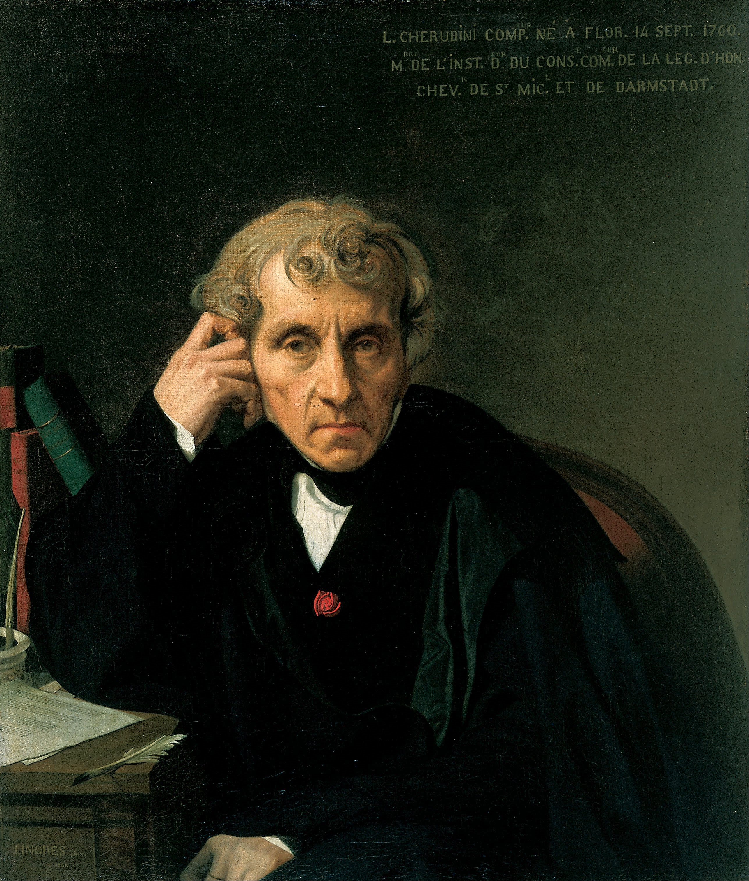Portræt af Luigi Cherubini - Jean-Auguste-Dominique Ingres