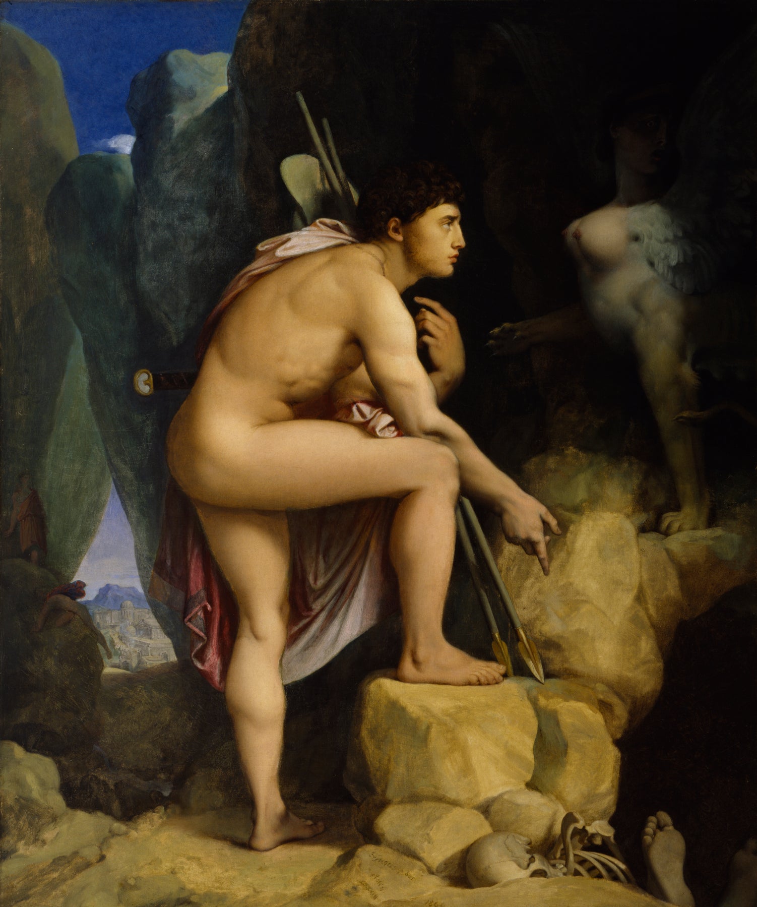 Ødipus og Sphinxen - Jean-Auguste-Dominique Ingres