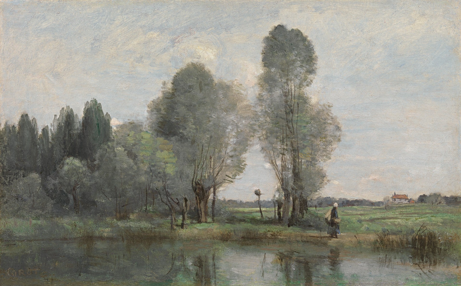 Saules près d'un ruisseau. Limousin - Jean-Baptiste Camille Corot