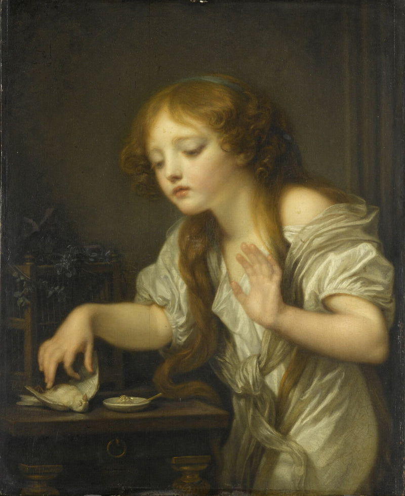 Den døde fugl - Jean-Baptiste Greuze