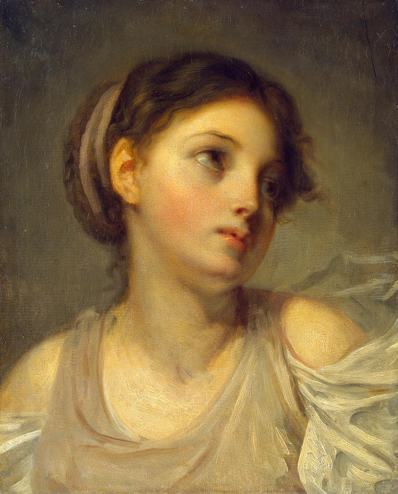 Ung pige i lilla tunika - Jean-Baptiste Greuze