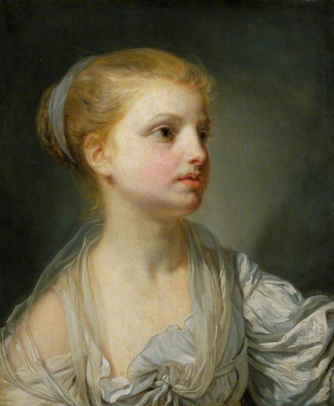 Fille en robe blanche - Jean-Baptiste Greuze