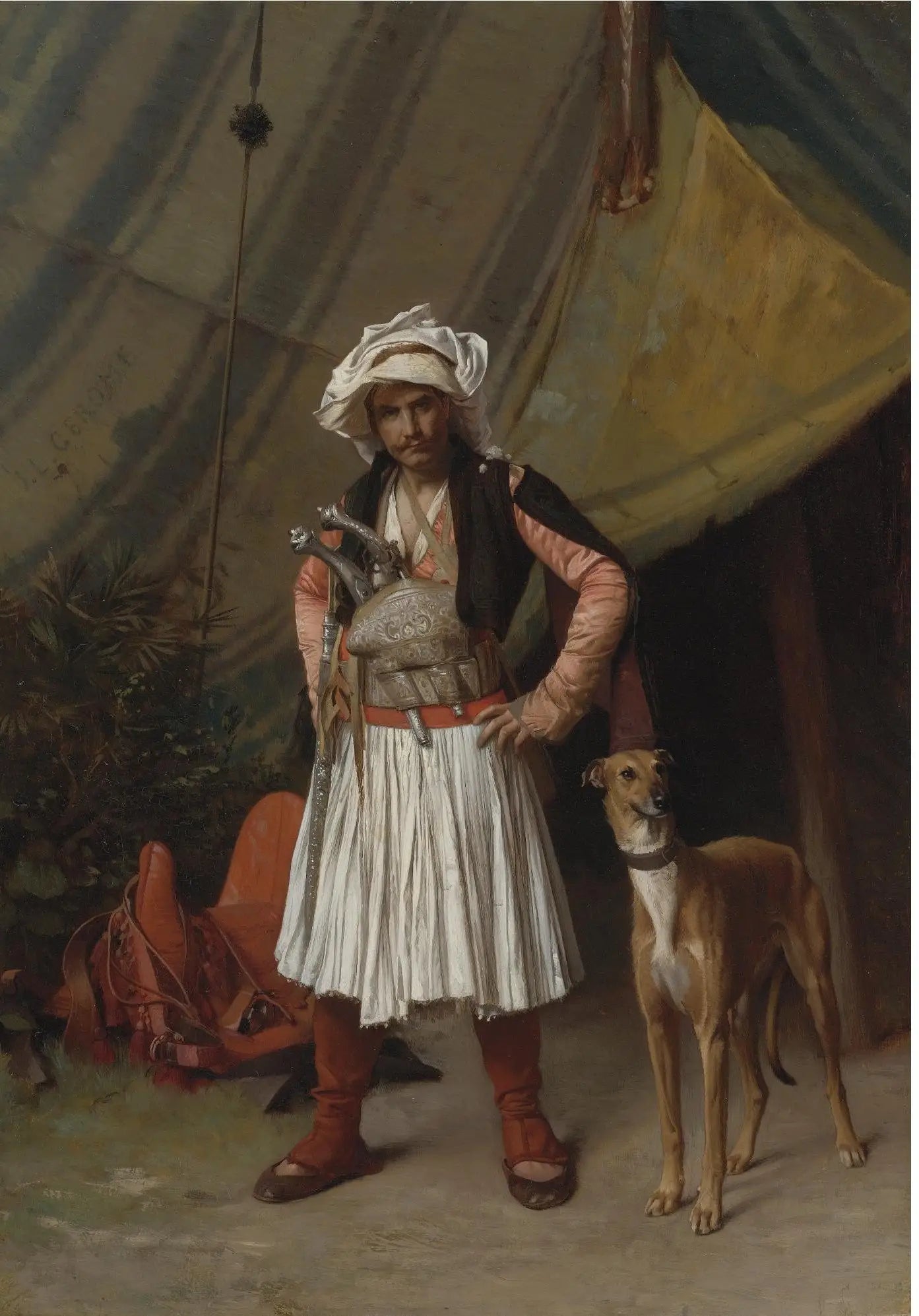 Reproduction du tableau « Un Arnaut - Jean-Léon Gérôme » par Alpha Reproduction en peinture à l’huile