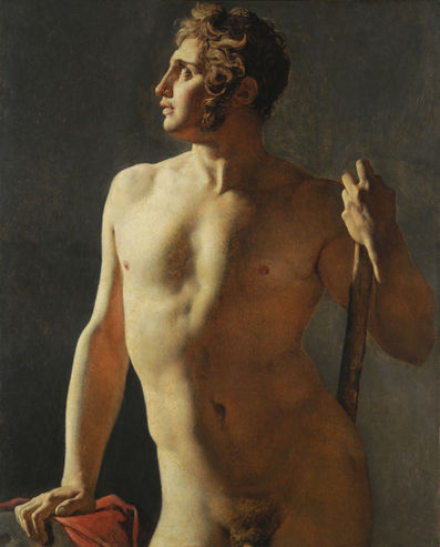 Torso (halvfigur malet) - Jean-Auguste-Dominique Ingres