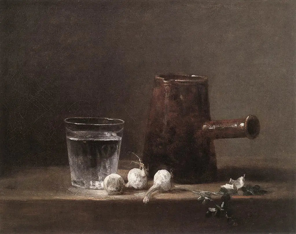 Verre d’eau et cafetière - Jean Siméon Chardin - Alpha Reproduction