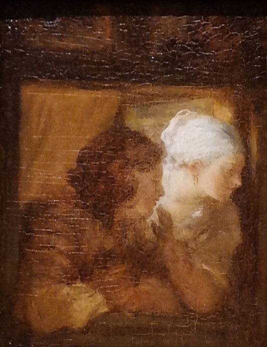 Jeune couple à la fenêtre - Jean-Honoré Fragonard