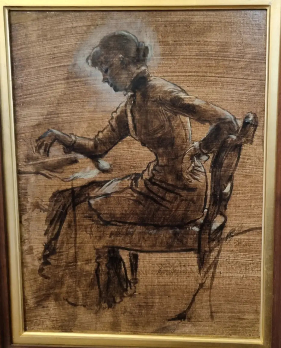 Jeune femme jouant aux échecs - James Tissot - Alpha Reproduction