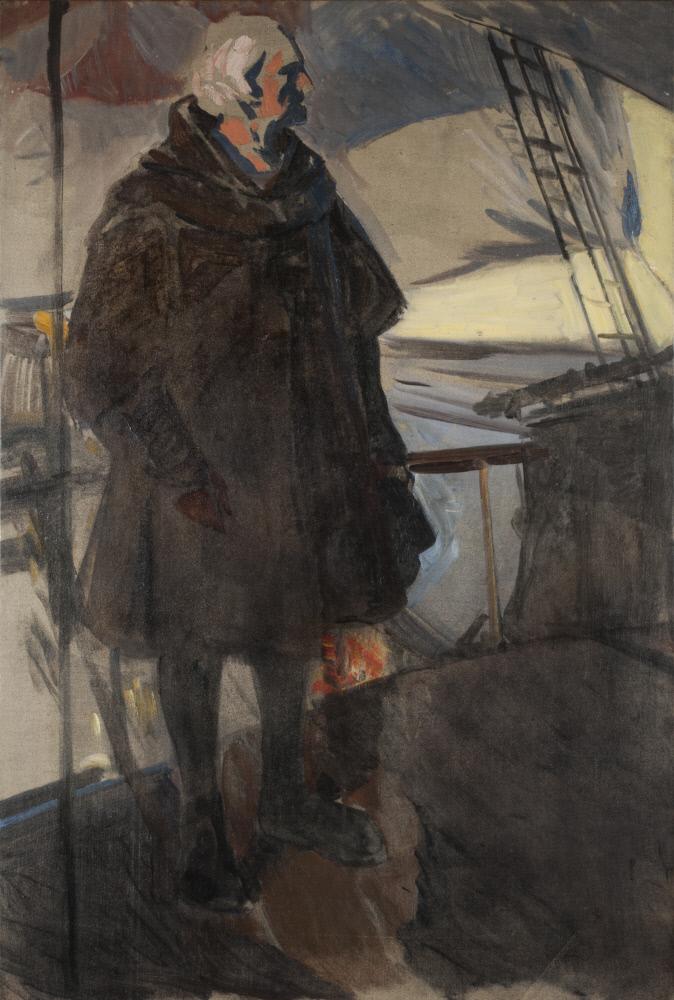 Reproduction du tableau « Colomb quittant Palos (profil à droite, face à la poupe) - Joaquín Sorolla » par Alpha Reproduction en peinture à l’huile