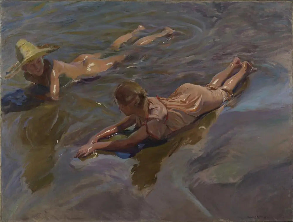 Reproduction du tableau « Idylle de la mer - Joaquín Sorolla » par Alpha Reproduction en peinture à l’huile