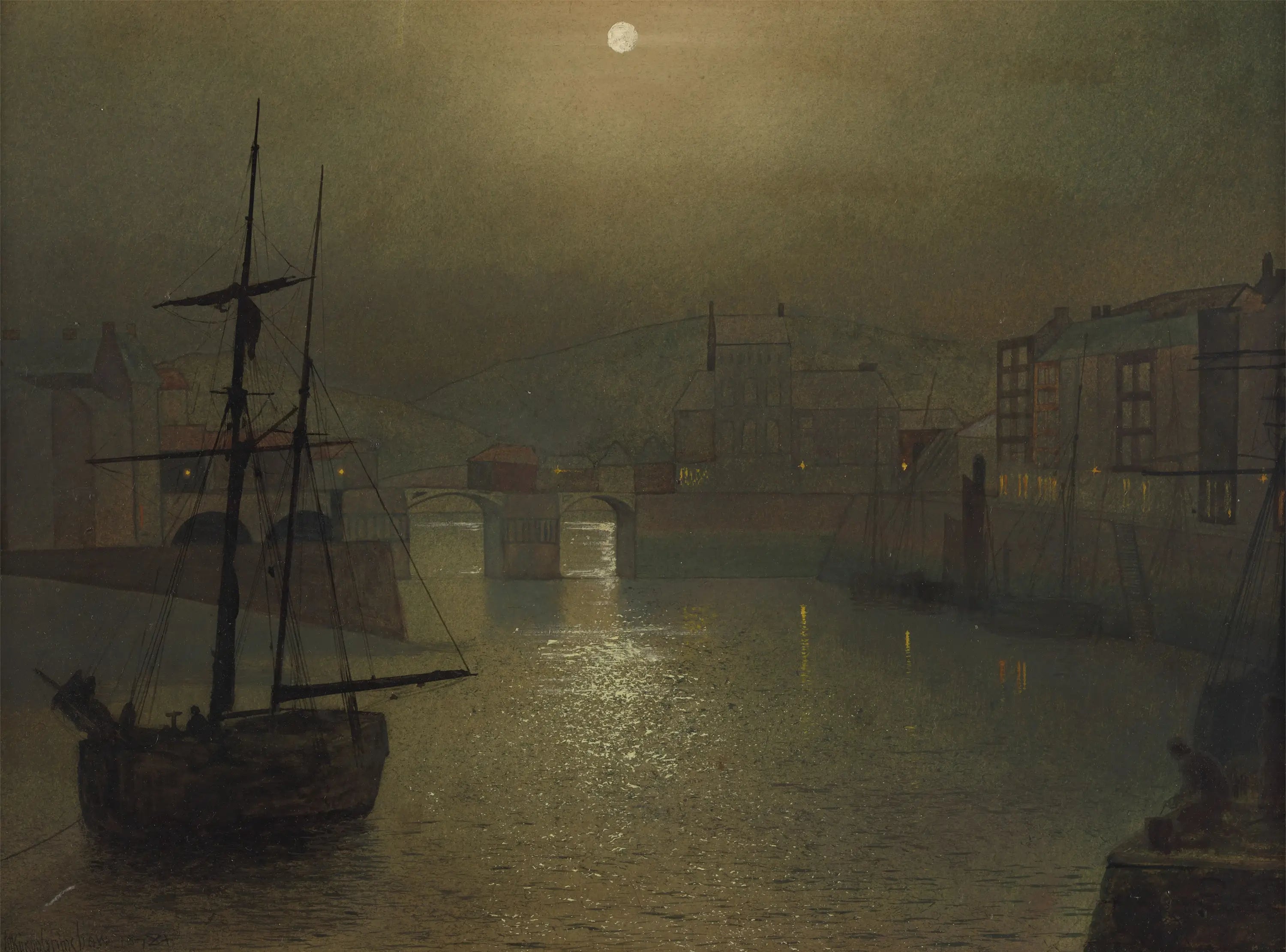 Whitby - John Atkinson Grimshaw - Alpha Reproduction