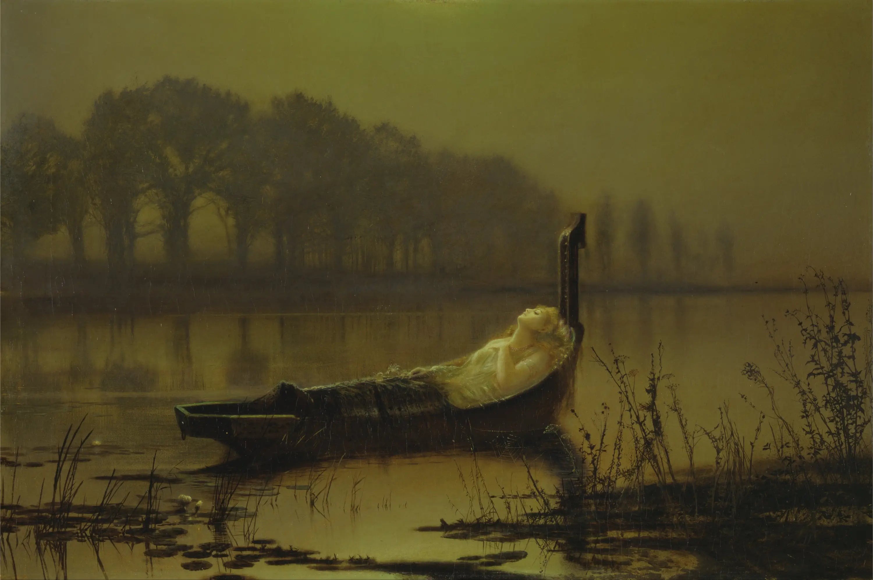 La Dame de Shalott - John Atkinson Grimshaw - Alpha Reproduction