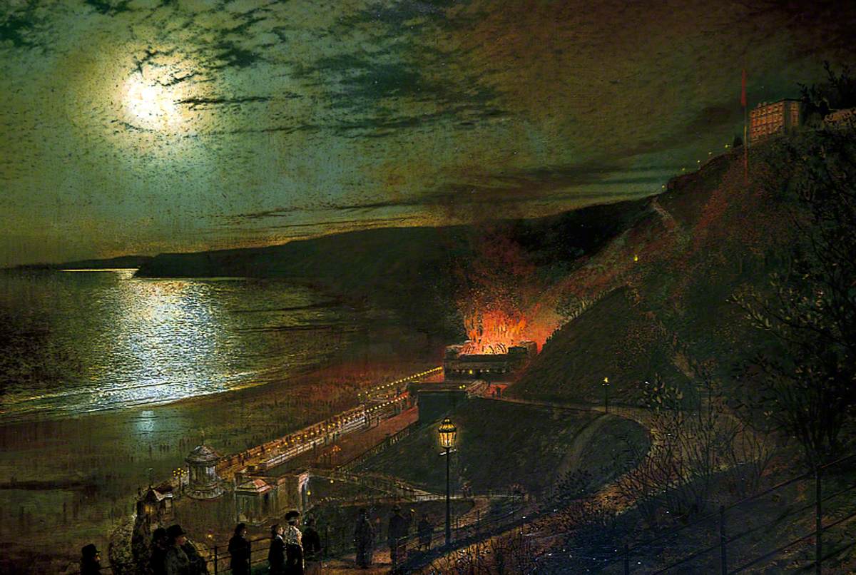 Sic transit gloria mundi (L'incendie du salon thermal) - John Atkinson Grimshaw
