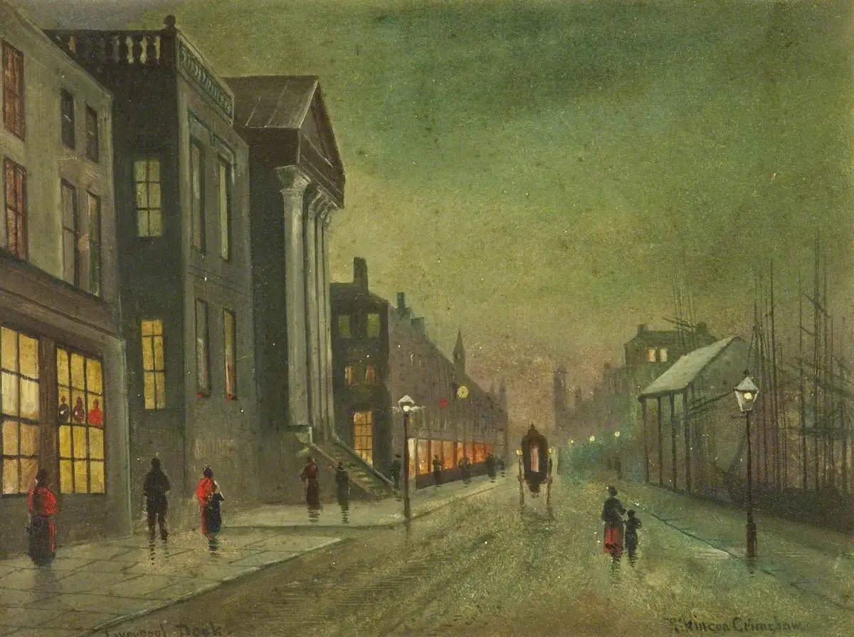 Docks de Liverpool (panneau 1 sur 5) - John Atkinson Grimshaw - Alpha Reproduction