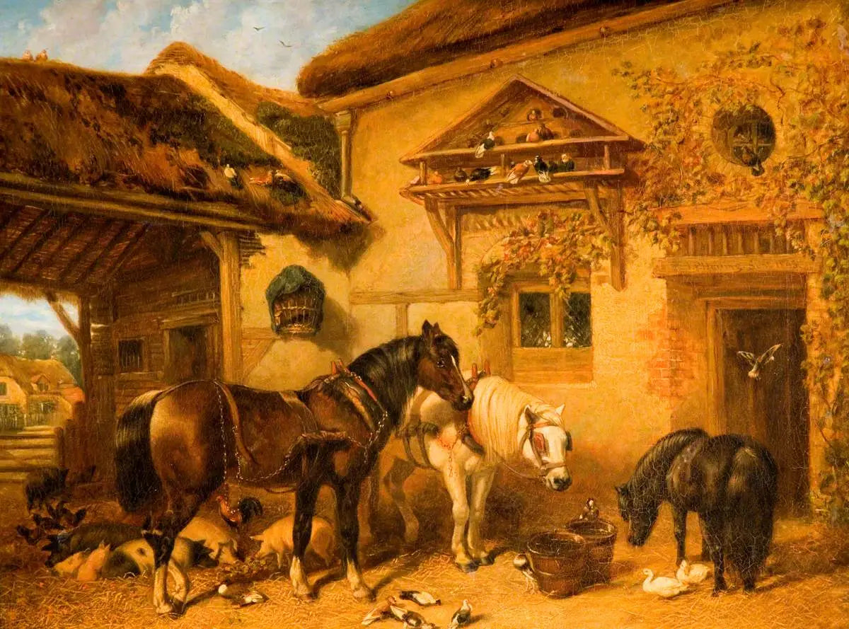 Porte du cottage et ferme - John Frederick Herring Sr. - Alpha Reproduction
