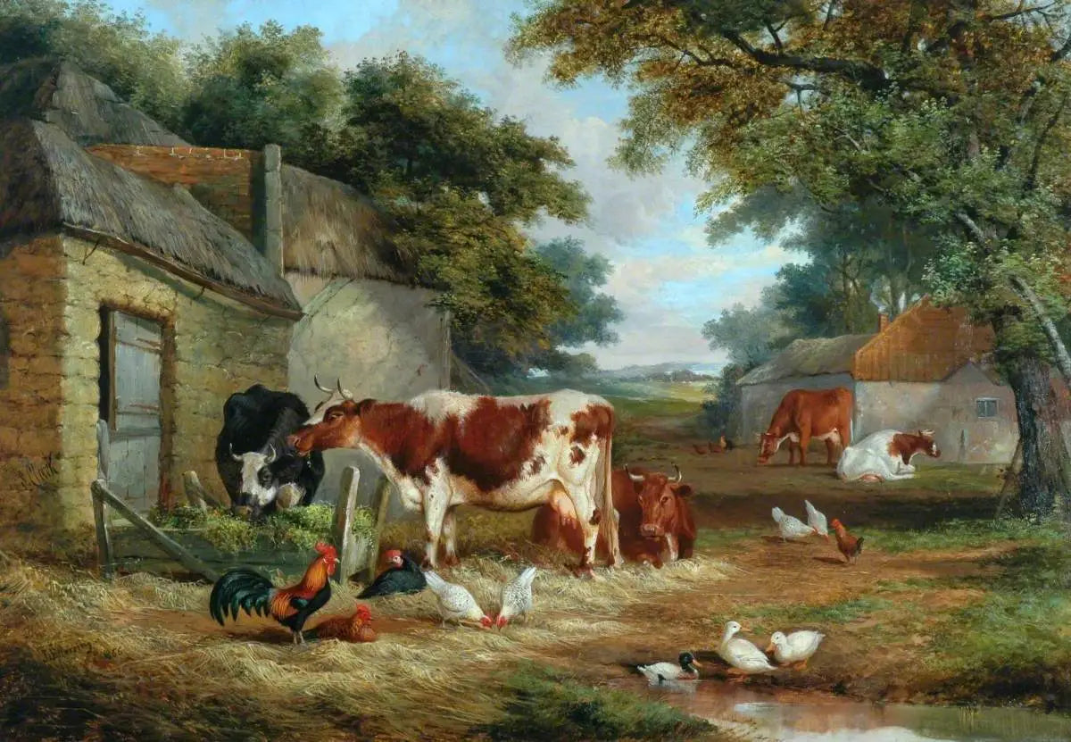 Cour de ferme - John Frederick Herring Sr. - Alpha Reproduction