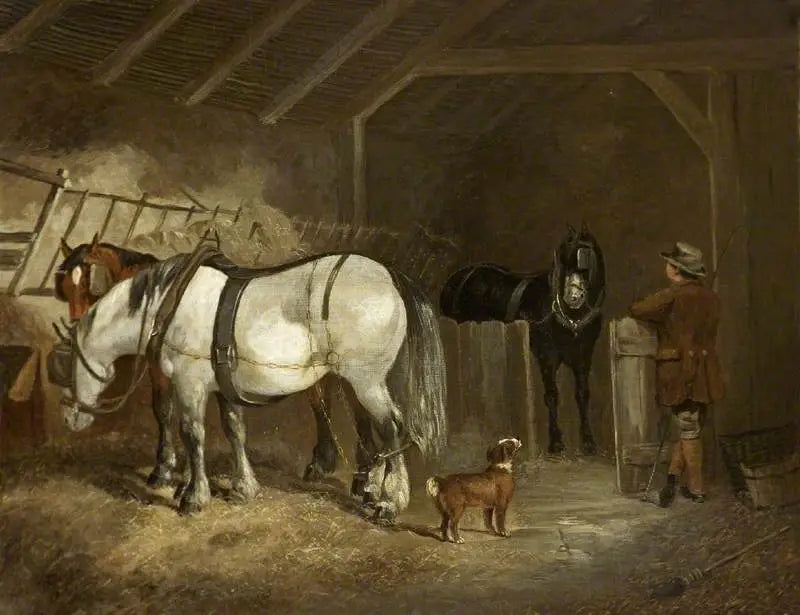 Un intérieur stable - John Frederick Herring Sr. - Alpha Reproduction
