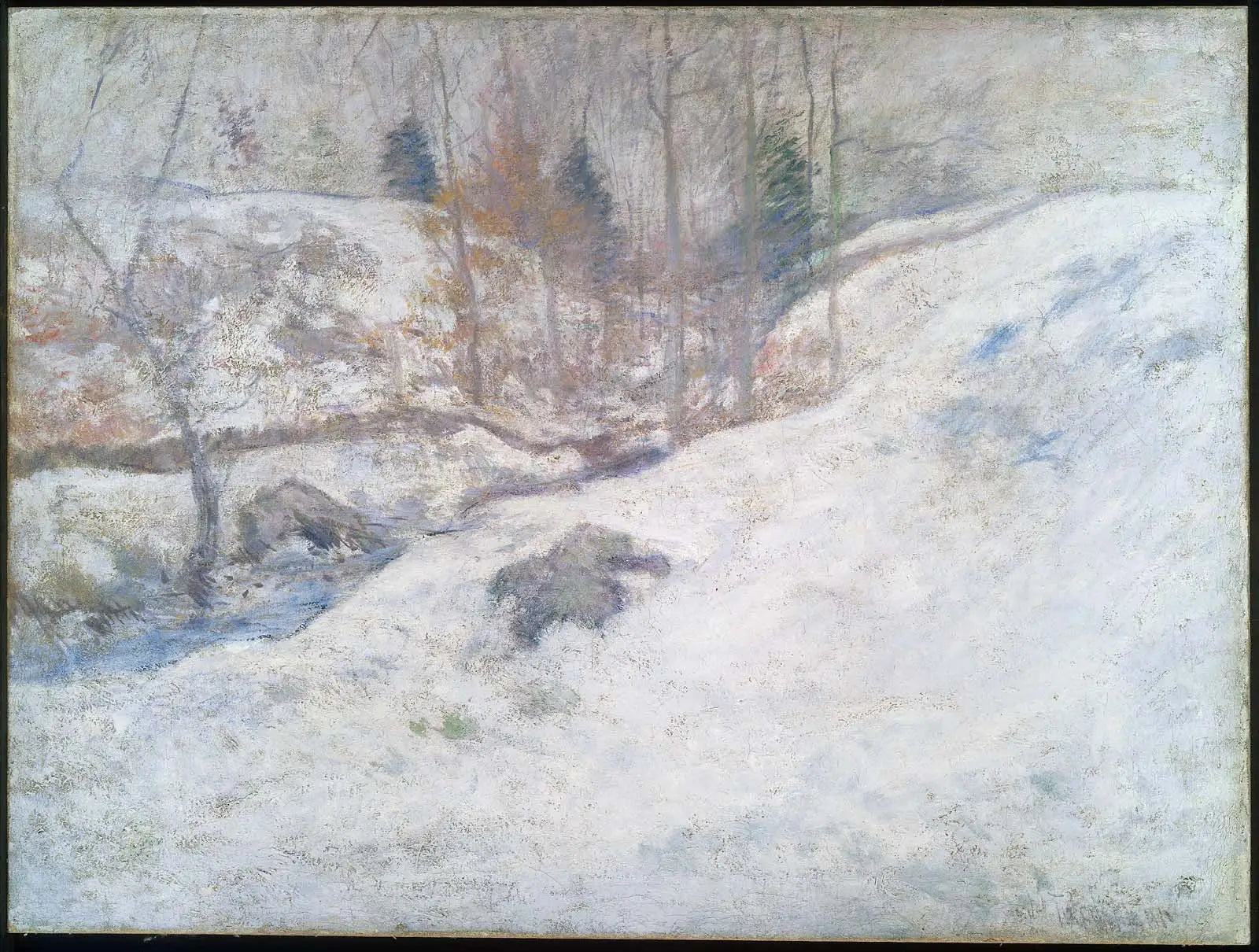 Ruisseau en hiver - John Henry Twachtman - Alpha Reproduction