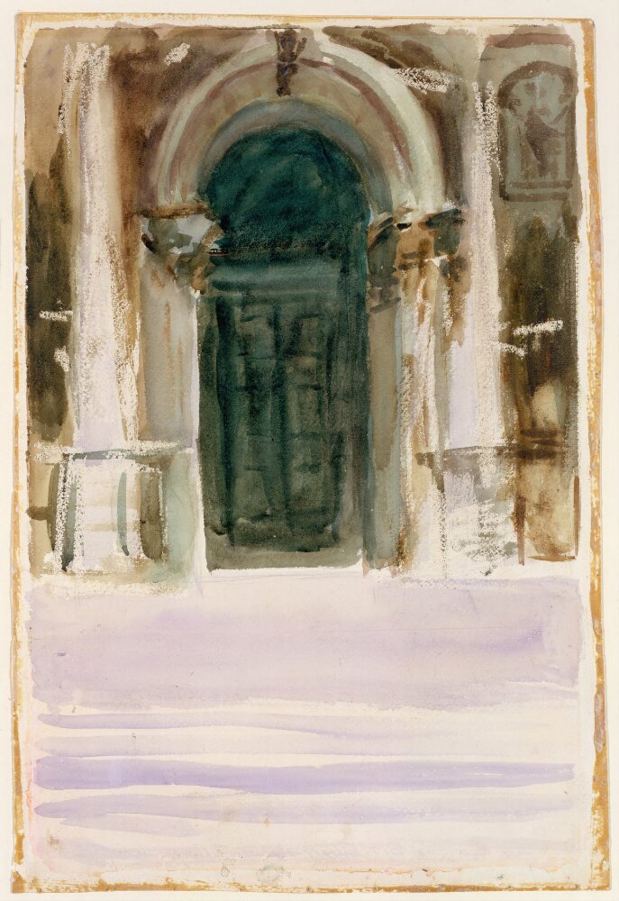 Reproduction du tableau « Porte Verte, Santa Maria della Salute - John Singer Sargent » par Alpha Reproduction en peinture à l’huile