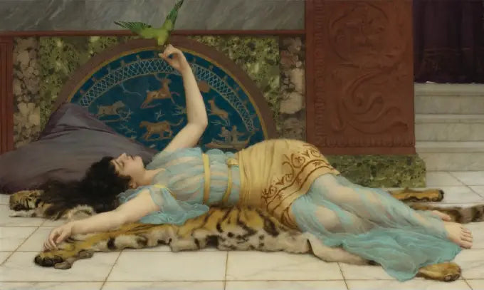 Pige i blå - John William Godward