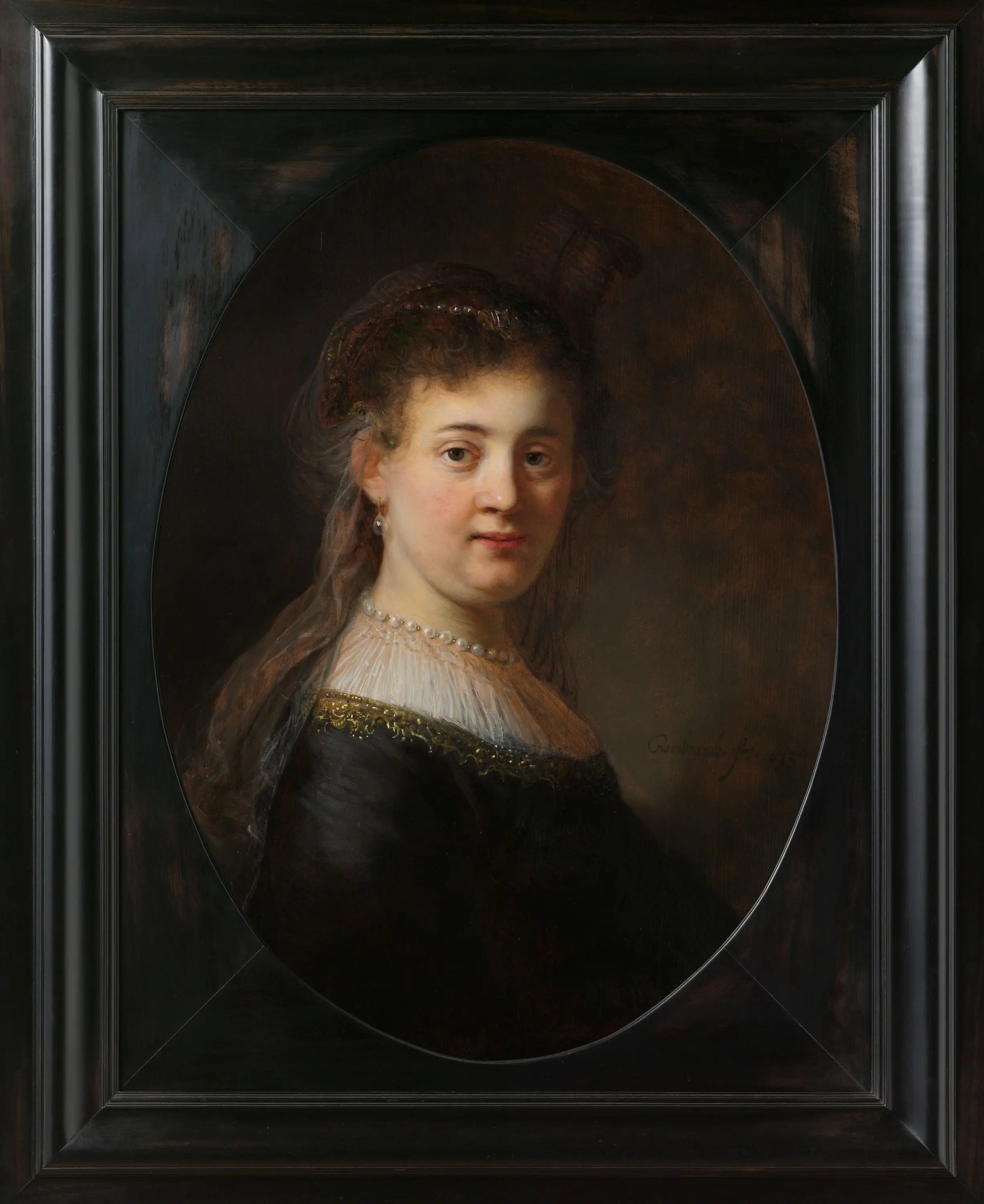 Reproduction du tableau « Jeune femme en costume fantastique - Rembrandt » par Alpha Reproduction en peinture à l’huile