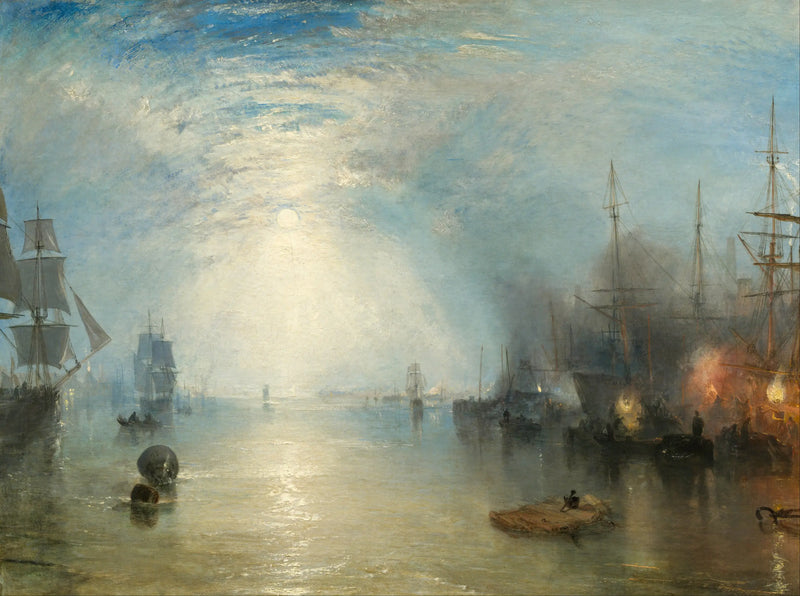 Keelmen der læsser kul i måneskinnet - J. M. W. Turner