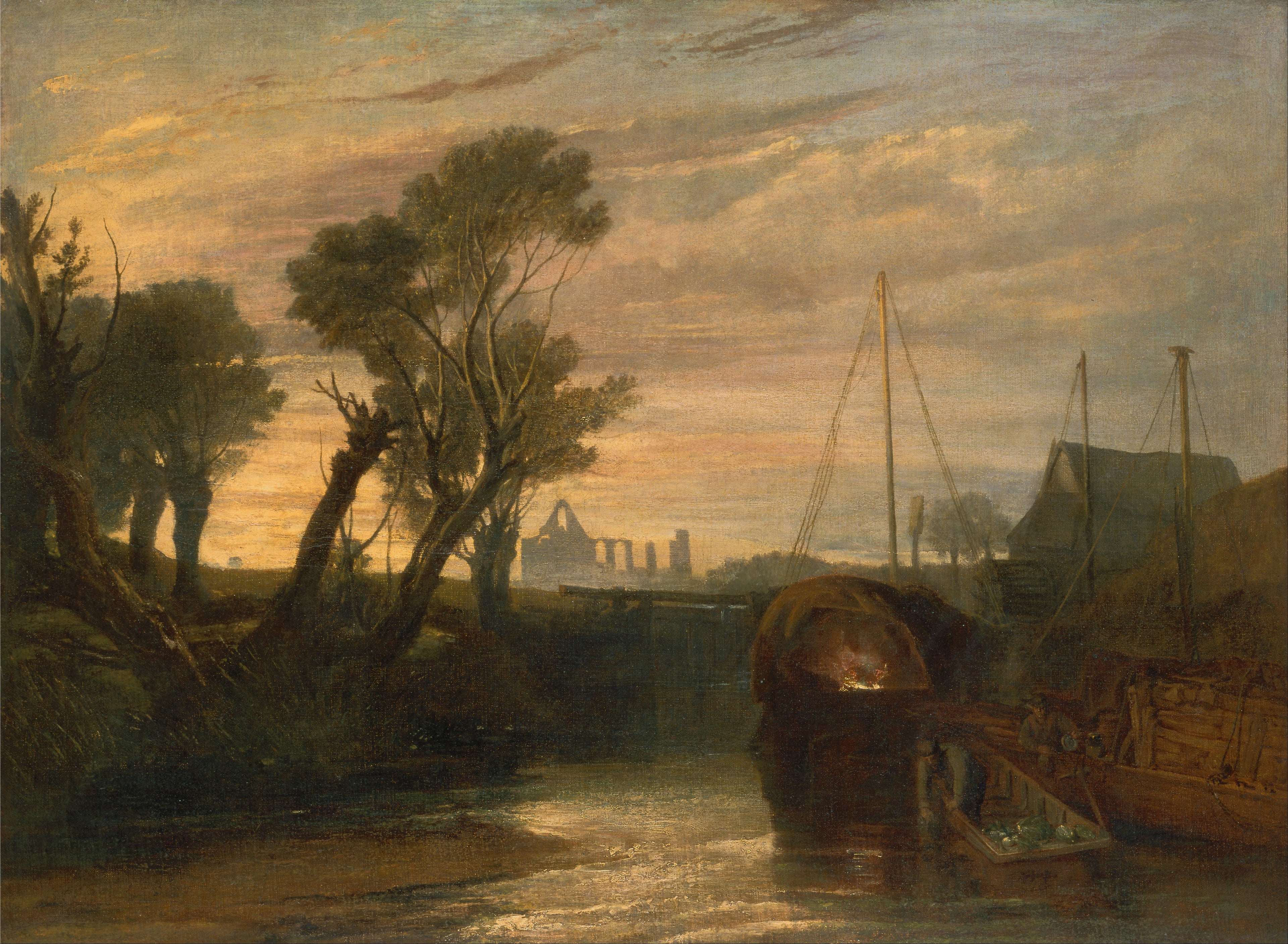 Reproduction du tableau « Newark Abbey - J. M. W. Turner » par Alpha Reproduction en peinture à l’huile