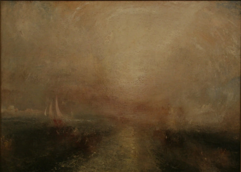 Yacht nærmer sig kysten - J. M. W. Turner