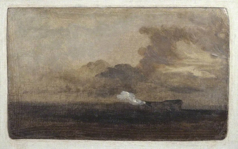 Havlandskab med brændende hulk - J. M. W. Turner