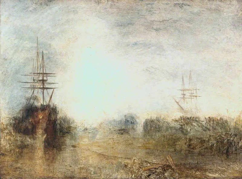 Hvalfangere (Kogende Blubber) Fanget i Fejl Is, Forsøger at Befri Sig Selv - J. M. W. Turner
