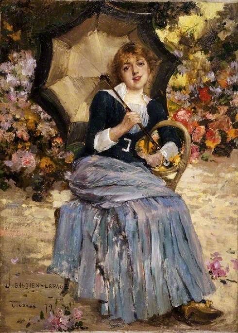 Fille avec un parasol - Jules Bastien-Lepage