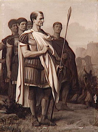 Reproduction du tableau « Jules César au milieu de ses lieutenants - Jean-Léon Gérôme » par Alpha Reproduction en peinture à l’huile