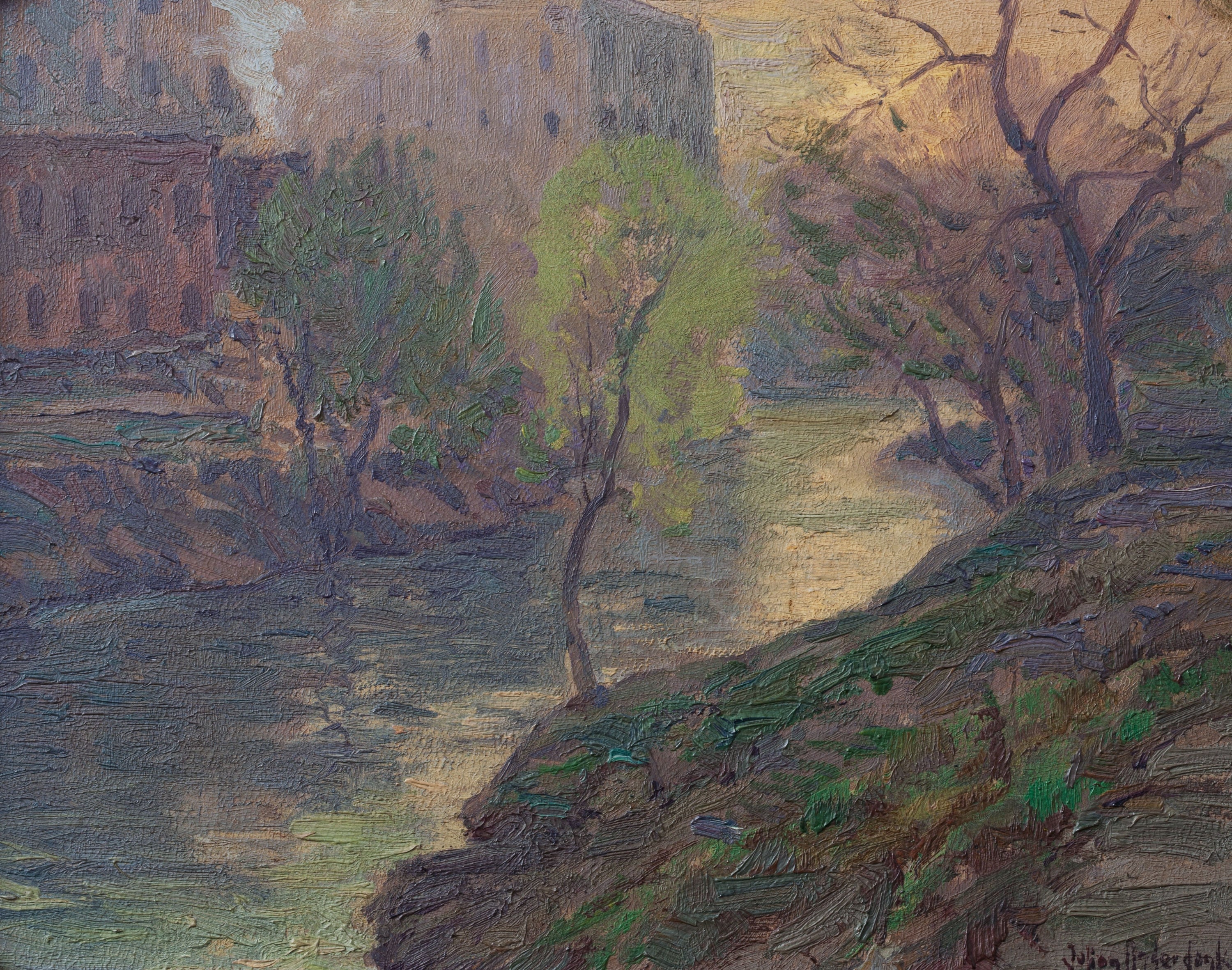 Tôt le matin sur la rivière San Antonio au niveau du pont du moulin - Julian Onderdonk