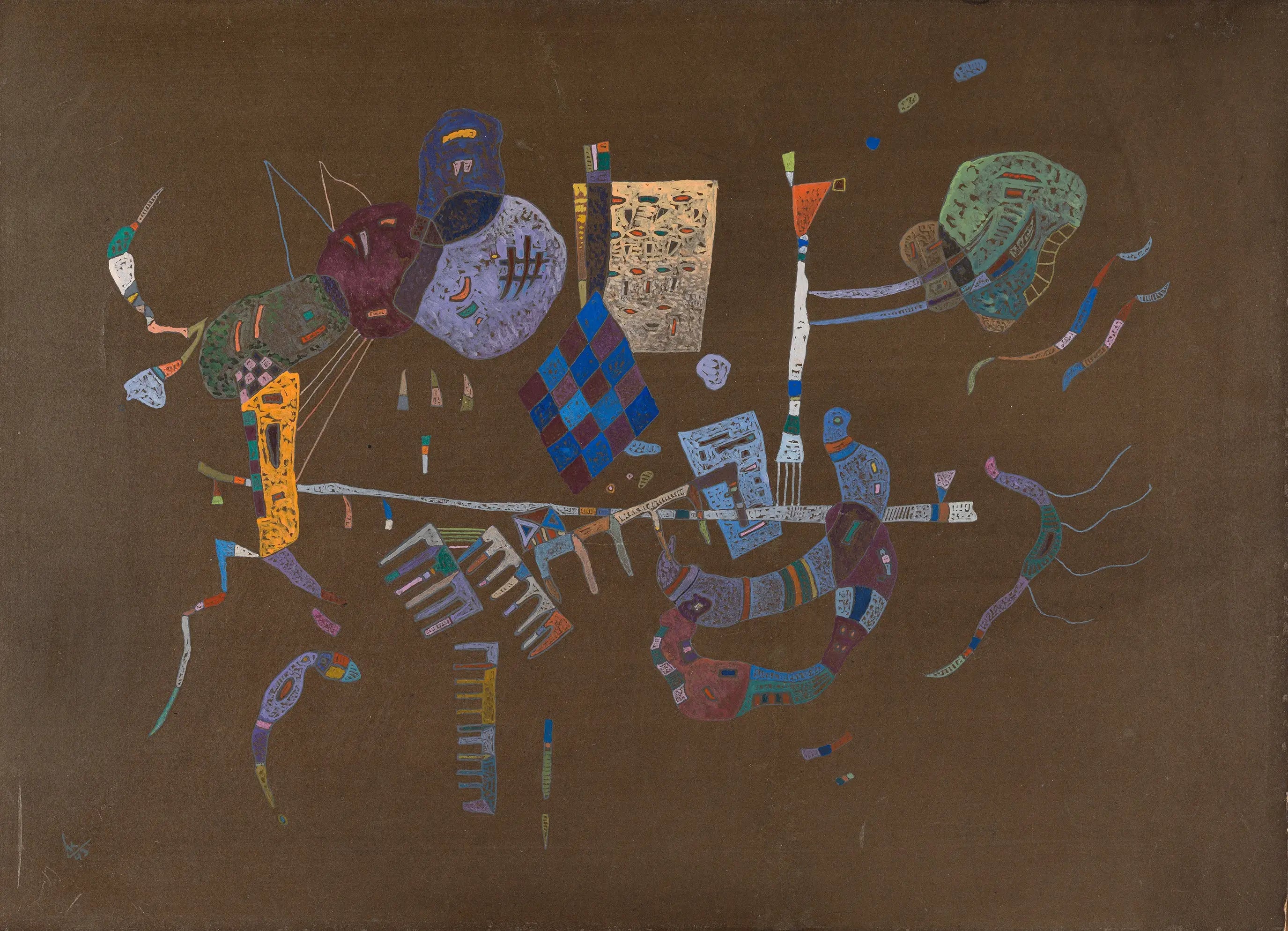 Reproduction du tableau « Autour de la ligne - Vassily Kandinsky » par Alpha Reproduction en peinture à l’huile