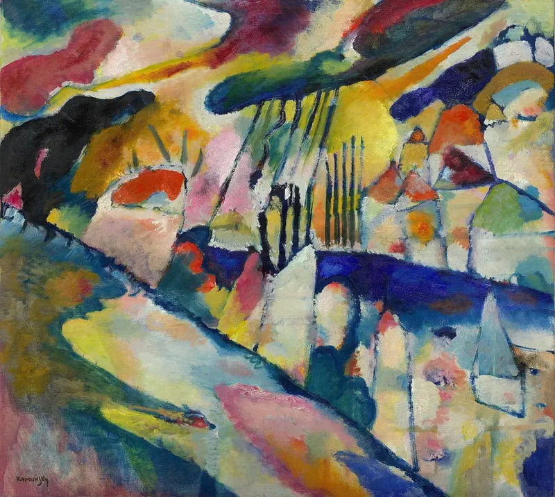 Landskab med regn - Vassily Kandinsky