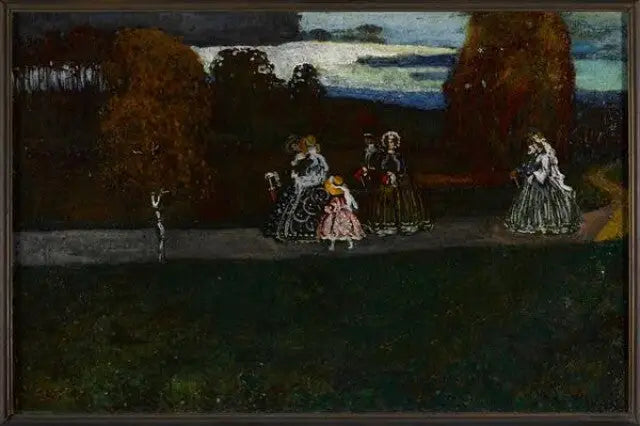 Reproduction du tableau « Promenade (1904) - Vassily Kandinsky » par Alpha Reproduction en peinture à l’huile