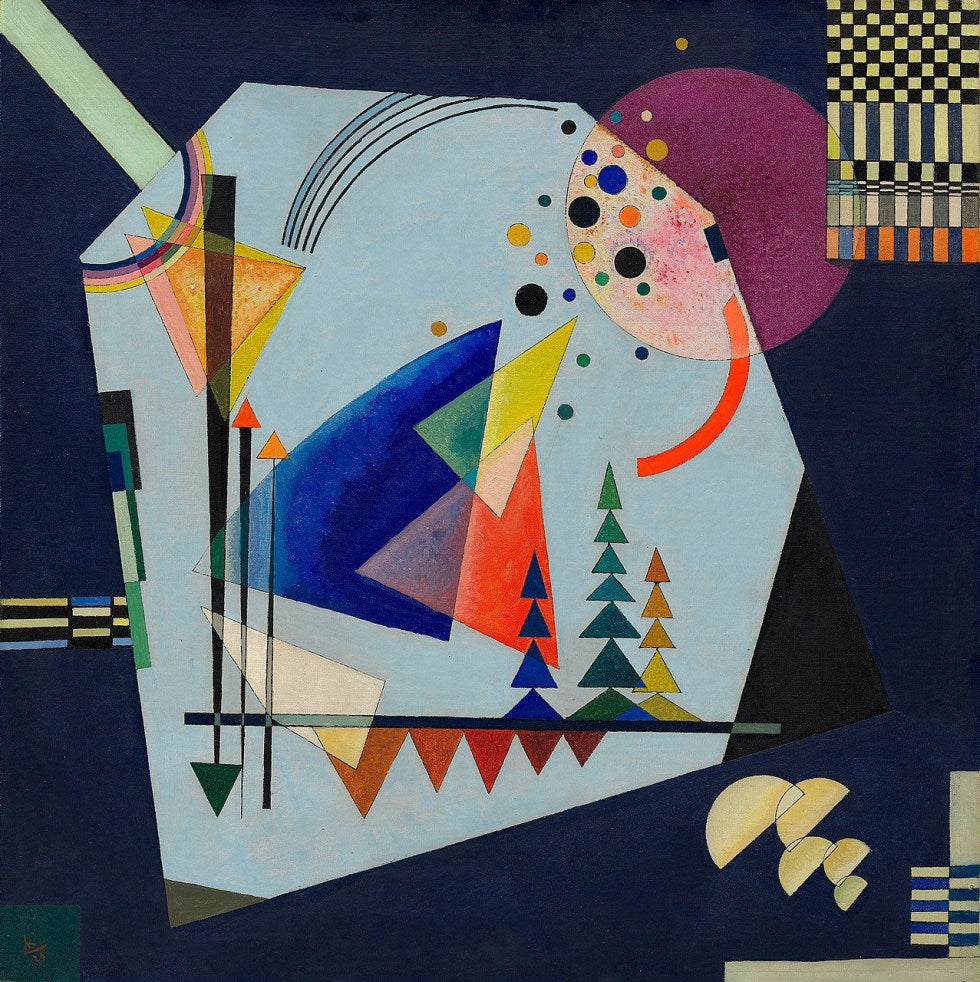 Reproduction du tableau « Trois sons - Vassily Kandinsky » par Alpha Reproduction en peinture à l’huile