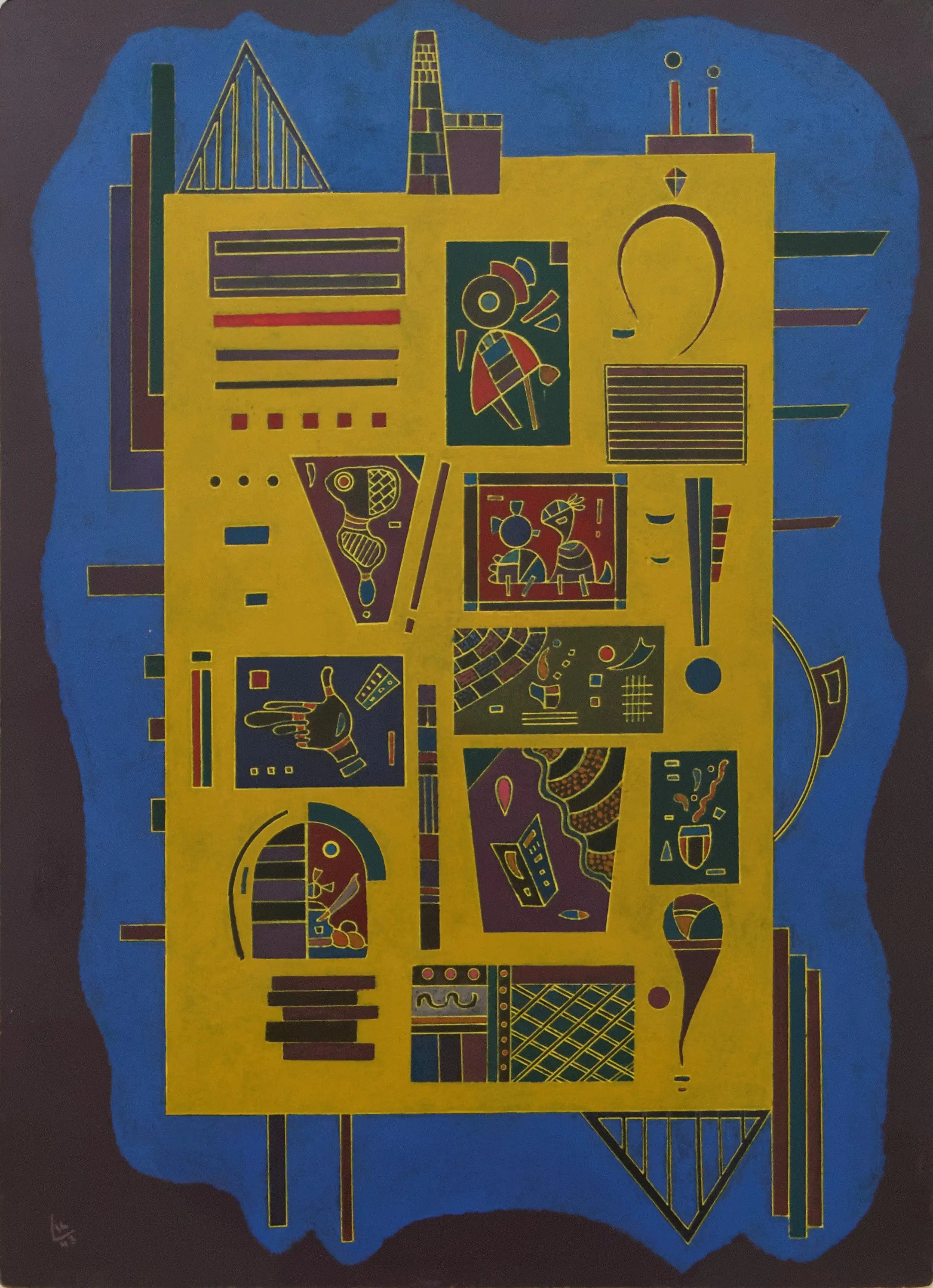 Reproduction du tableau « Un conglomérat - Vassily Kandinsky » par Alpha Reproduction en peinture à l’huile