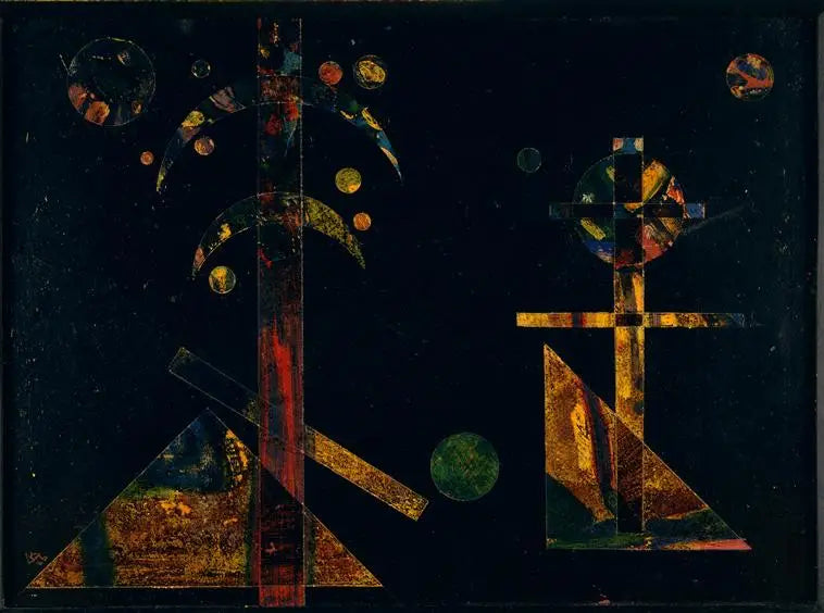 Reproduction du tableau « À Nina pour Noël - Vassily Kandinsky » par Alpha Reproduction en peinture à l’huile