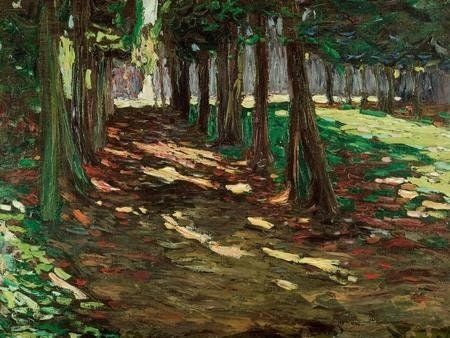 Reproduction du tableau « Le Parc de Saint-Cloud, allée ombragée - Vassily Kandinsky » par Alpha Reproduction en peinture à l’huile