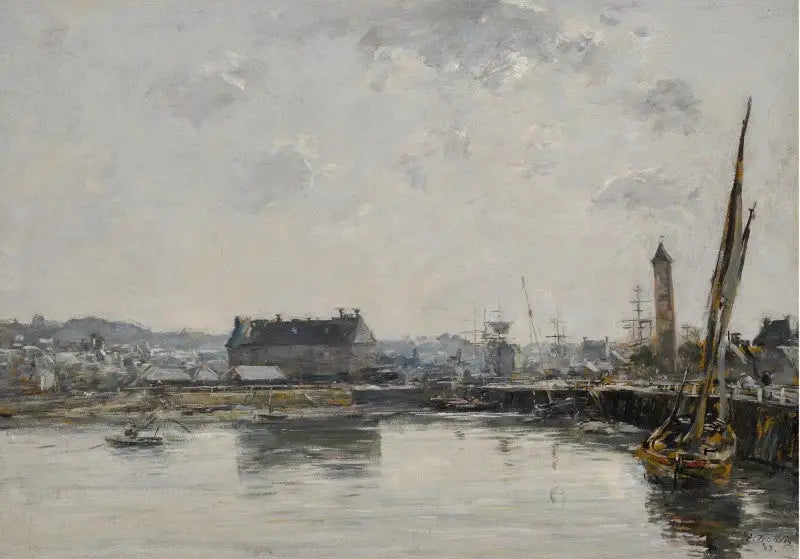 Reproduction du tableau « Port de Trouville - Eugène Boudin » par Alpha Reproduction en peinture à l’huile