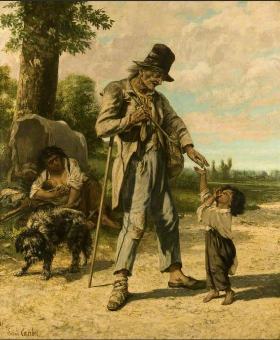 L'Aumône d'un mendiant à Ornans - Gustave Courbet