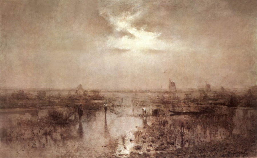 Pêche sur la Tisza, László Mednyánszky, 1878