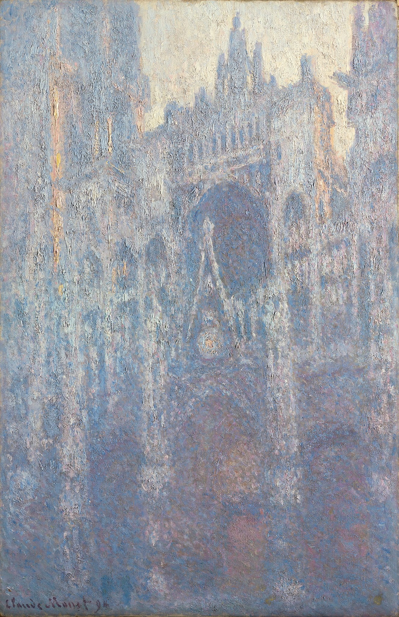 Rouen Katedralen, Portalen, Morgenlys - Claude Monet