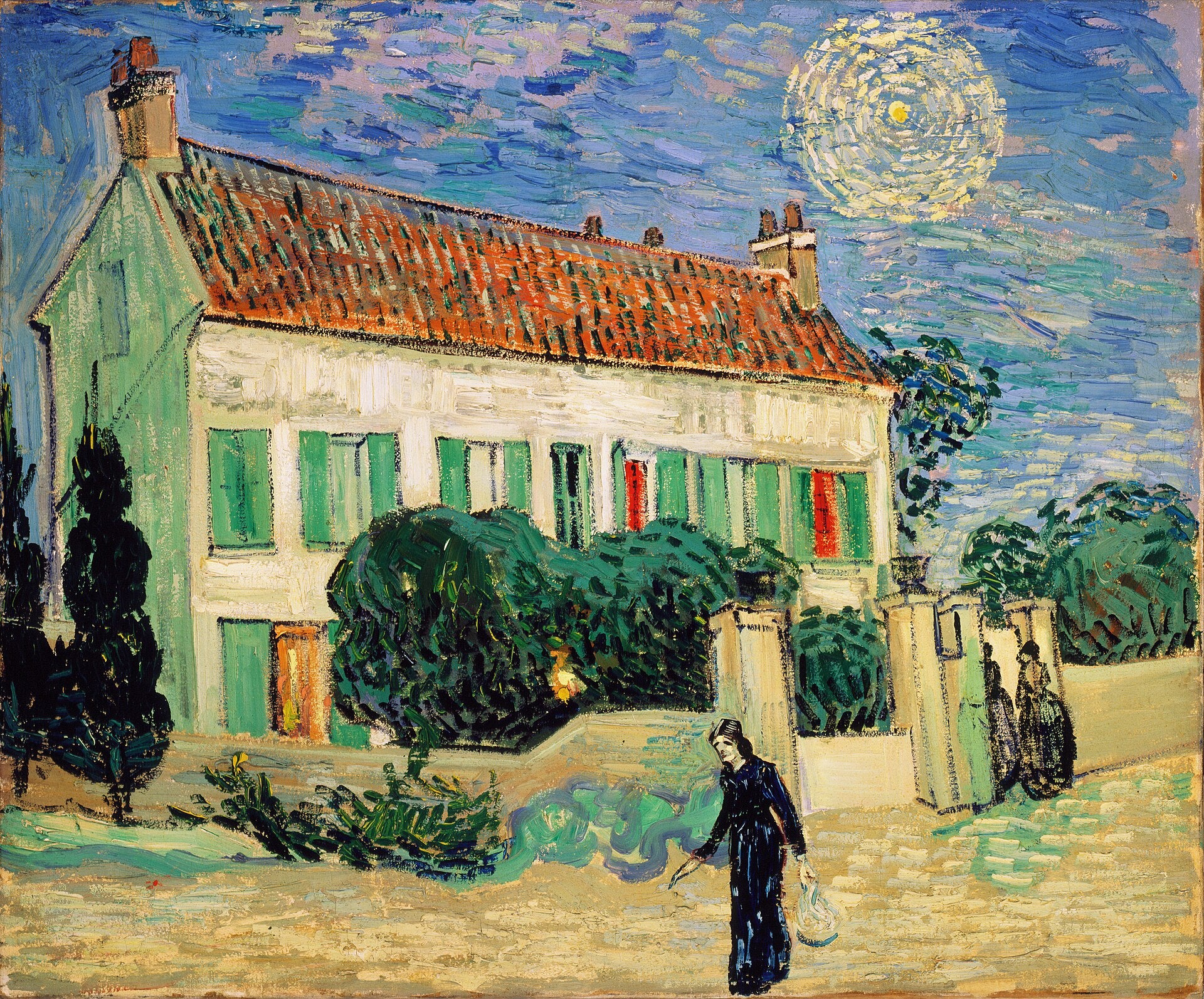 Det hvide hus, om natten - Vincent van Gogh
