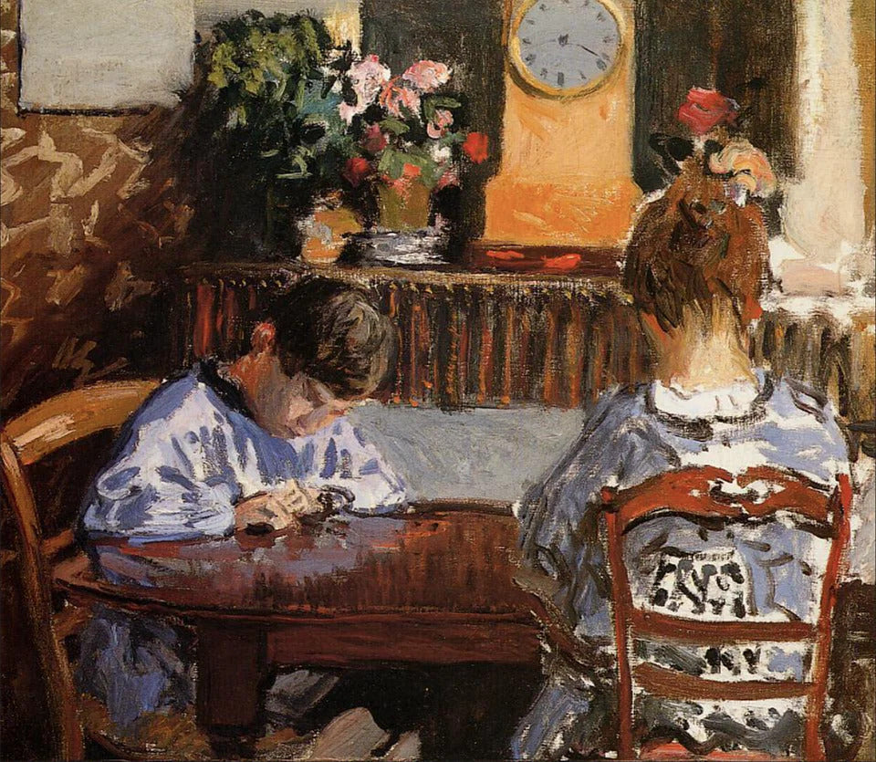 Reproduction du tableau « La Leçon - Alfred Sisley » par Alpha Reproduction en peinture à l’huile