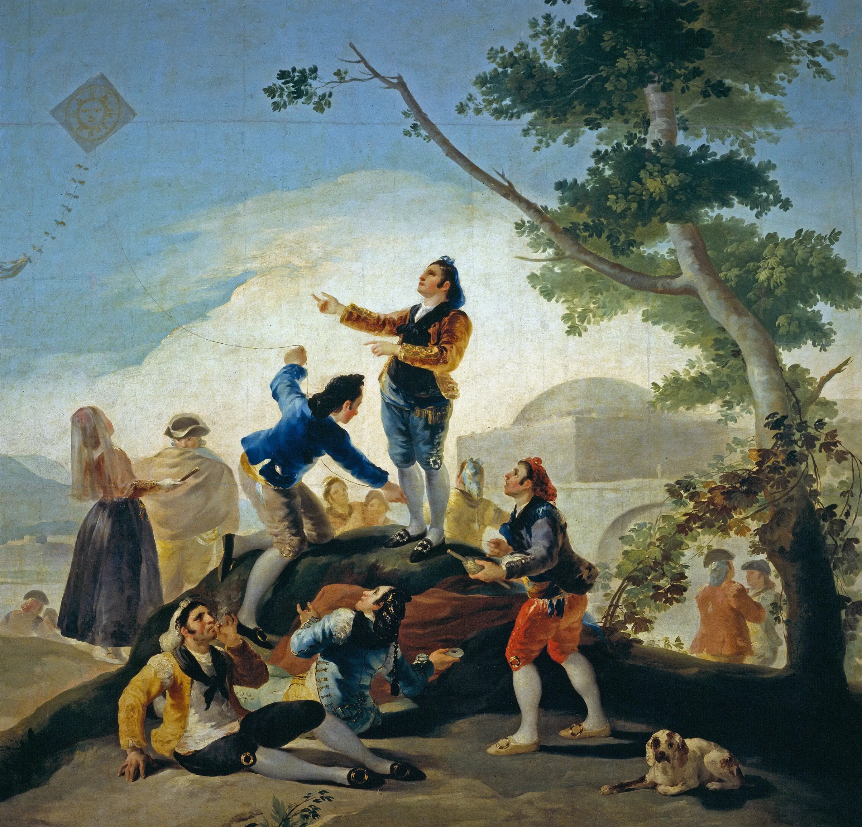 Reproduction du tableau « Le Cerf-volant - Francisco de Goya » par Alpha Reproduction en peinture à l’huile