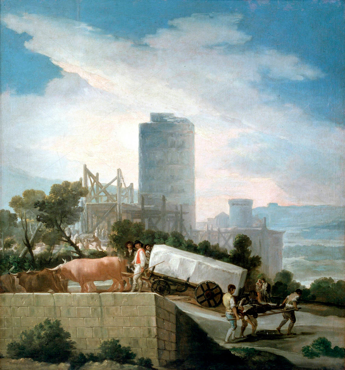 Reproduction du tableau « La Conduite d'une charrue - Francisco de Goya » par Alpha Reproduction en peinture à l’huile