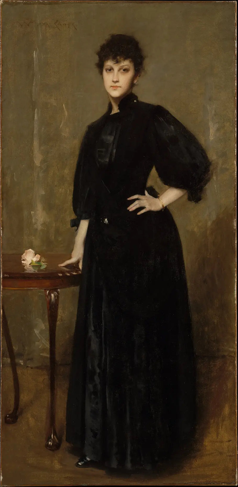 Dame i sort - William Merritt Chase
